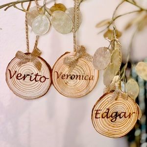 Christmas tree wood ornaments